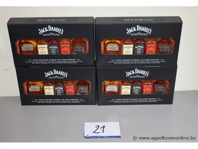 4 cadeausets à 5 flesjes jack daniels 40% - afbeelding 1 van  3