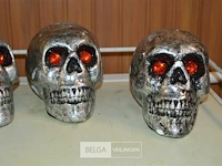 4 deco doodskop zilverkleurig - afbeelding 3 van  3