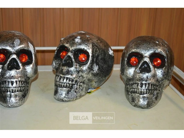 4 deco doodskop zilverkleurig - afbeelding 3 van  3