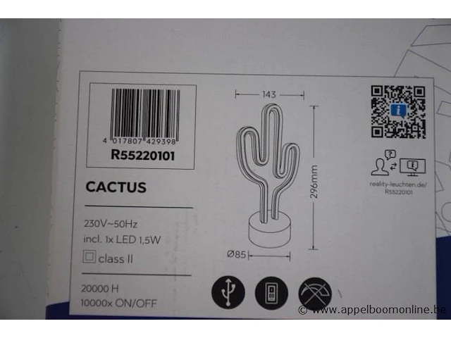 4 decoratieve led tafellampen rl cactus - afbeelding 2 van  2