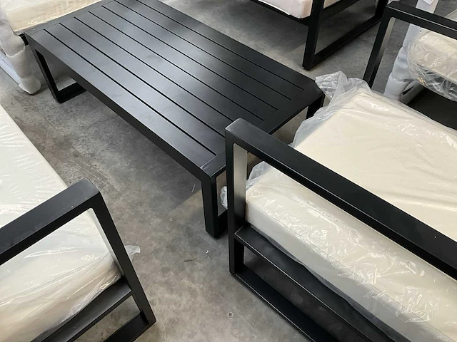 4-delige alu loungeset liv•out - taupe - afbeelding 2 van  6