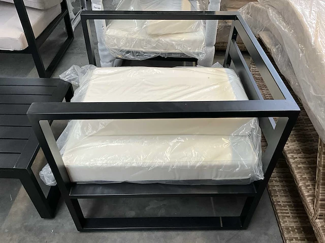 4-delige alu loungeset liv•out - taupe - afbeelding 4 van  6