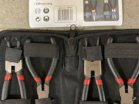 4 delige borgveer tangen set in etui 125mm - afbeelding 1 van  3