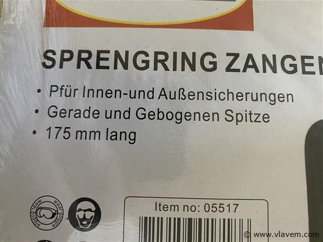 4 delige borgveer tangen set in etui 175mm - afbeelding 1 van  1