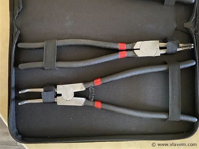 4 delige borgveer tangen set in etui 330mm - afbeelding 3 van  5