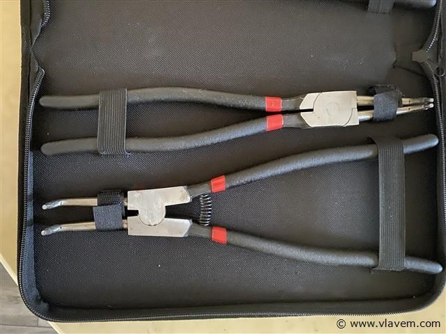 4 delige borgveer tangen set in etui 330mm - afbeelding 3 van  5