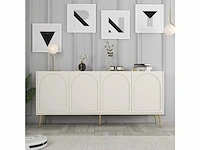 4-deurs dressoir crème, goud - afbeelding 1 van  6