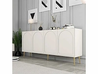 4-deurs dressoir crème, goud - afbeelding 2 van  6