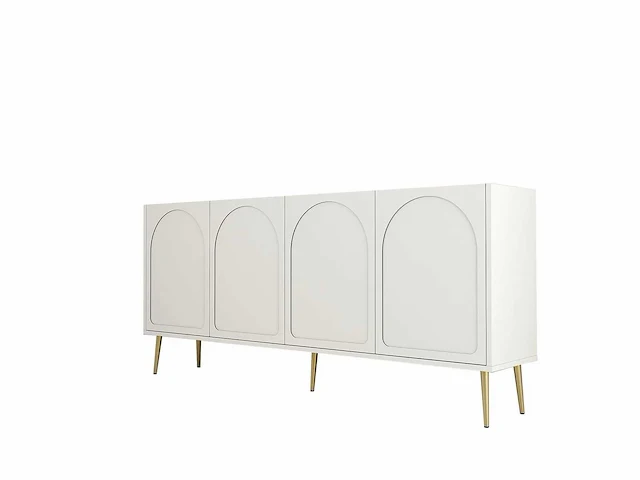 4-deurs dressoir crème, goud - afbeelding 5 van  6