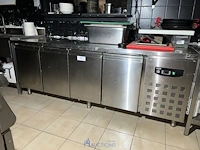 4-deurs rvs gekoelde werktafel combisteal - afbeelding 1 van  5