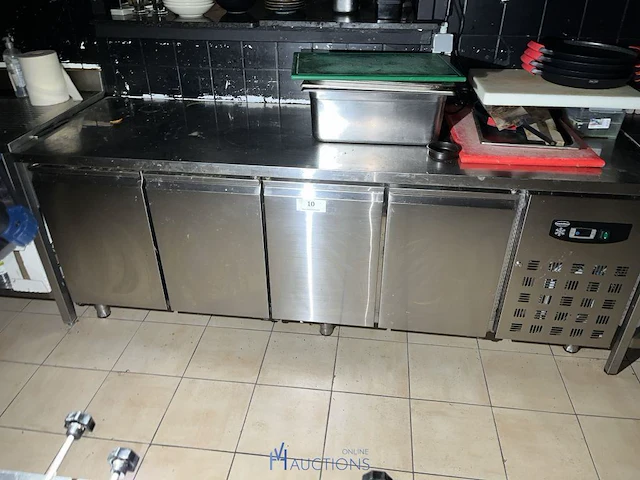 4-deurs rvs gekoelde werktafel combisteal - afbeelding 2 van  5