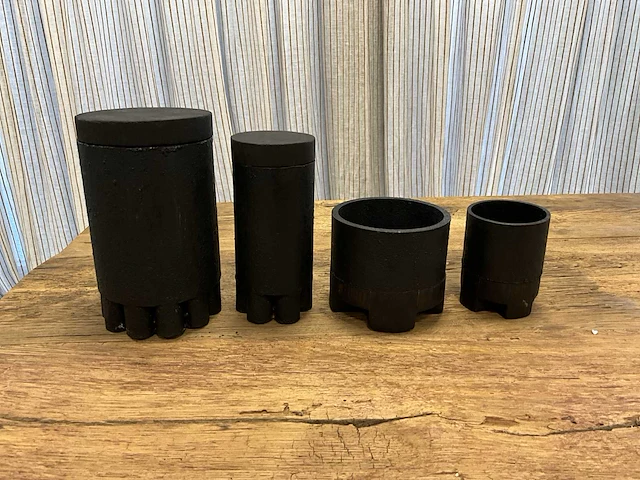 4 diverse design opbergpotjes cross pots/desk serie - afbeelding 1 van  4