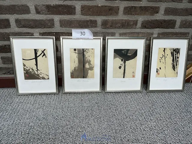 4 diverse etsen getekend stessen - afbeelding 1 van  9