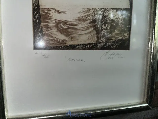 4 diverse etsen waaronder getekend 'chris verheyen' - afbeelding 9 van  9