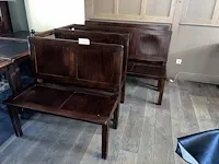 4 diverse houten zitbanken - afbeelding 1 van  4
