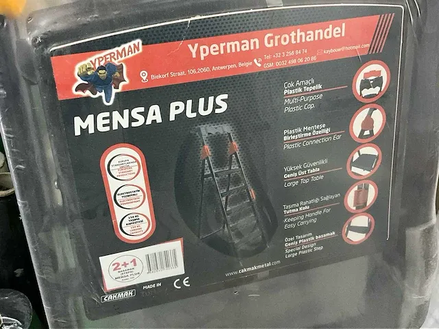 4 diverse metalen trapladders yperman mensaplus - afbeelding 4 van  5