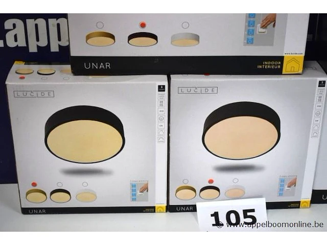 4 diverse ronde led plafondlampen unar - afbeelding 2 van  4