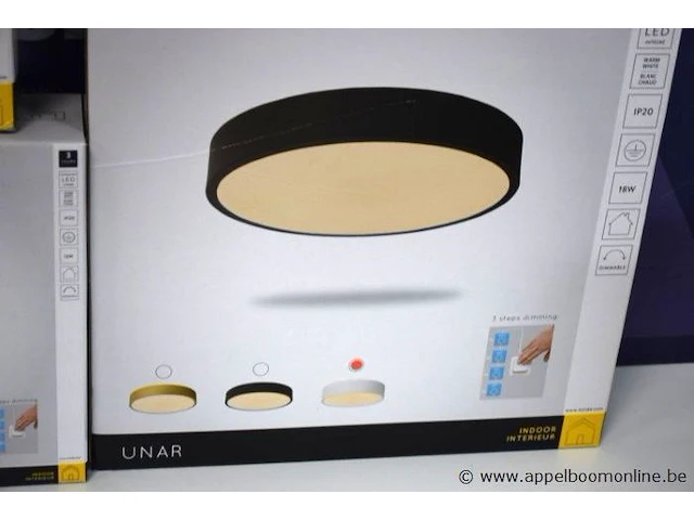 4 diverse ronde led plafondlampen unar - afbeelding 4 van  4