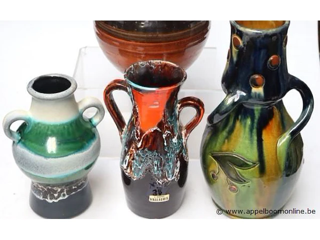 4 diverse vazen wo pelletier, vallauris - afbeelding 2 van  7