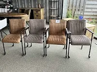 4 diverse verrijdbare design eetkamerstoelen eleonara - afbeelding 1 van  4