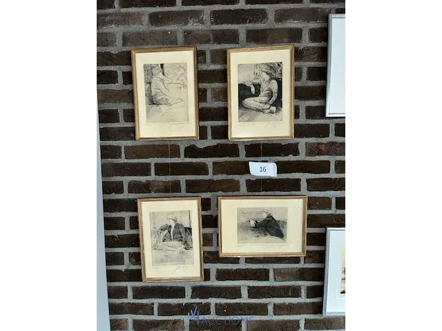 4 etsen paul van eyck - afbeelding 1 van  6