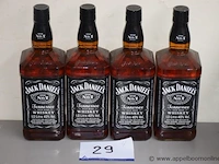 4 flessen à 1lt whiskey jack daniels no7 40% - afbeelding 1 van  2