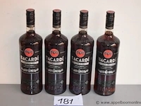 4 flessen à 1ltr rum bacardi - afbeelding 1 van  2