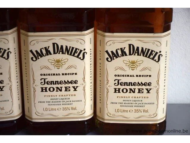 4 flessen à 1ltr whiskey jack daniels tennessee honey 35% - afbeelding 2 van  2