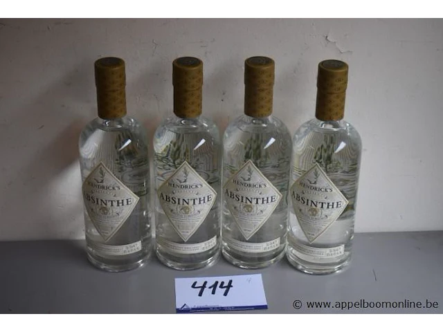 4 flessen à 70cl absinthe hendricks 48% - afbeelding 1 van  2