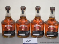 4 flessen à 70cl bourbon whisky jim bean single barrel 47,5%