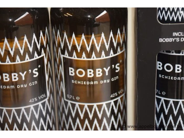 4 flessen à 70cl gin bobby's 42% - afbeelding 2 van  2