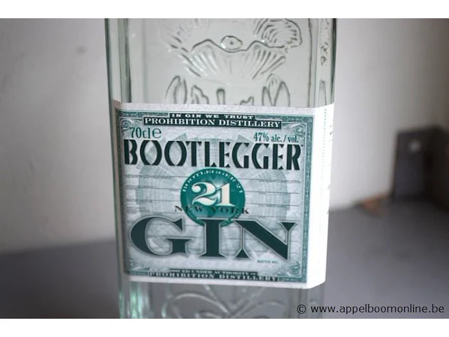 4 flessen à 70cl gin bootlegger 47% - afbeelding 2 van  2