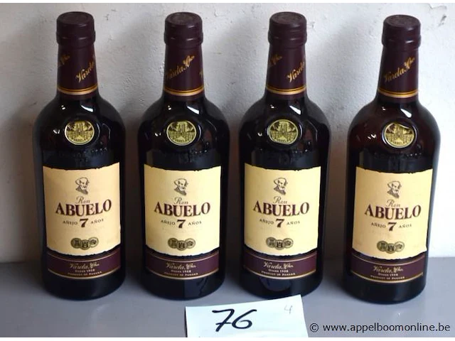 4 flessen à 70cl rum abuelo 7yr 40% - afbeelding 1 van  2