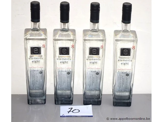 4 flessen à 70cl rum elements eight 40% - afbeelding 1 van  2