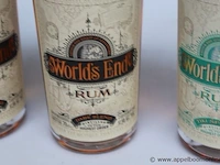 4 flessen à 70cl rum worlds end 37,5% - afbeelding 2 van  3