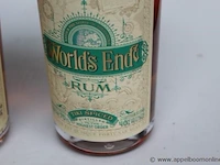 4 flessen à 70cl rum worlds end 37,5% - afbeelding 3 van  3