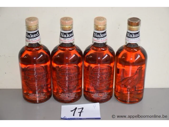 4 flessen à 70cl whiskey naked malt grouse 40% - afbeelding 1 van  3