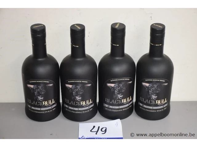 4 flessen à 70cl whisky blackbull peated edition 50% - afbeelding 1 van  2