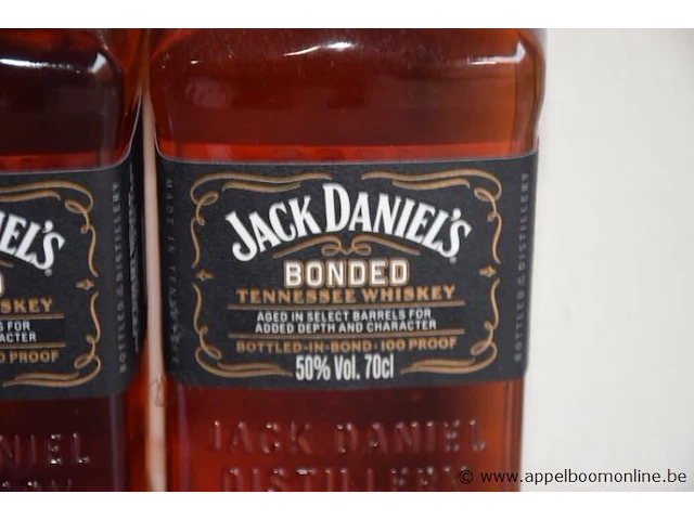 4 flessen à 70cl whisky jack daniels bonded 50% - afbeelding 2 van  2