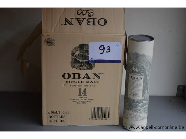 4 flessen à 70cl whisky oban 14yr 40% - afbeelding 1 van  3