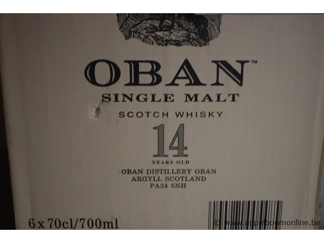 4 flessen à 70cl whisky oban 14yr 40% - afbeelding 2 van  3