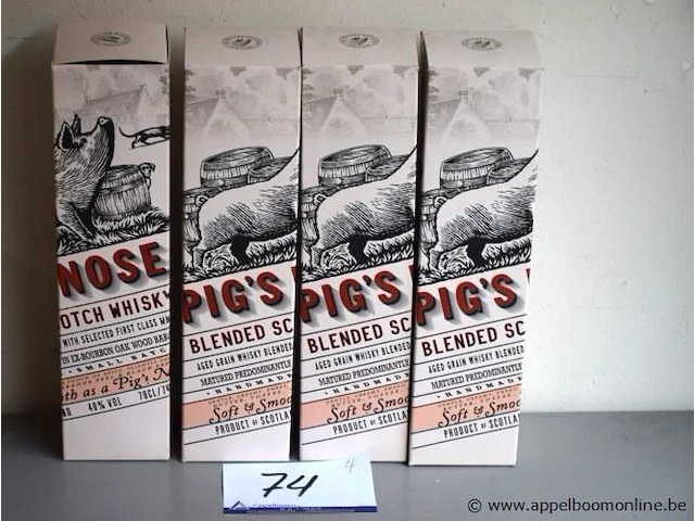 4 flessen à 70cl whisky pig's nose 40% - afbeelding 1 van  2