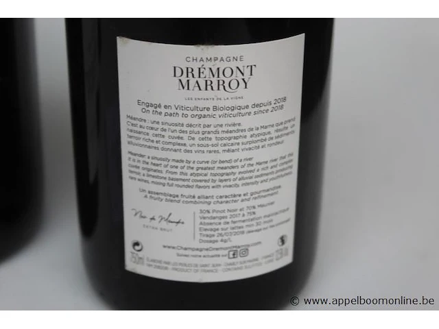 4 flessen à 75cl champagne dremont marroy 12,5% - afbeelding 2 van  2