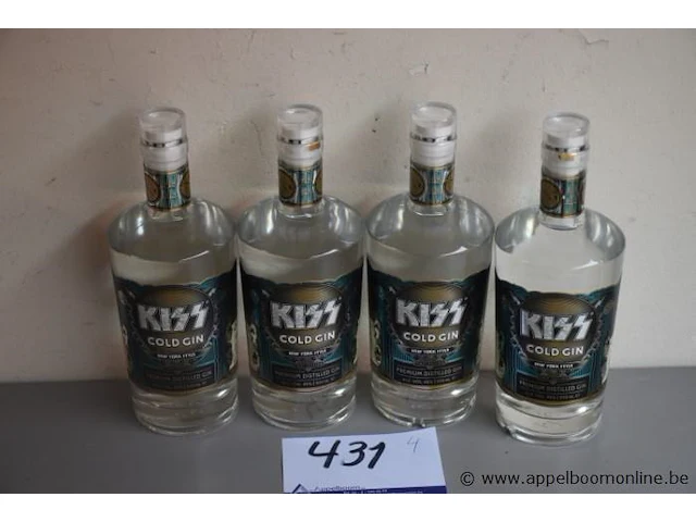 4 flessen à50cl gin kiss 40% - afbeelding 1 van  2