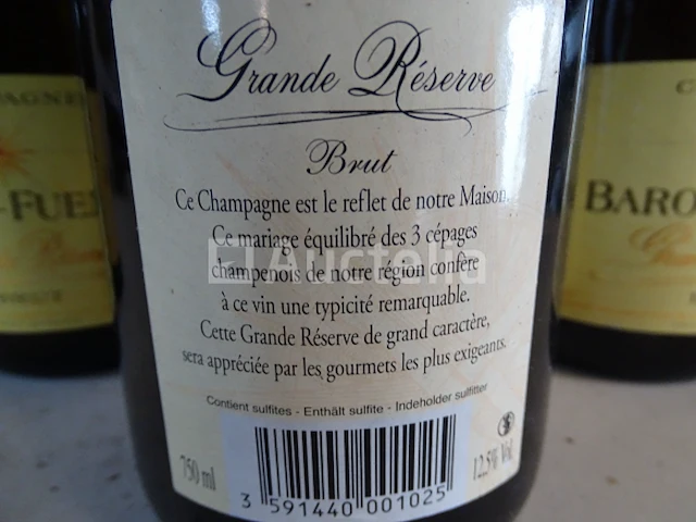 4 flessen champagne brut baron fuente grande reserve - afbeelding 3 van  3