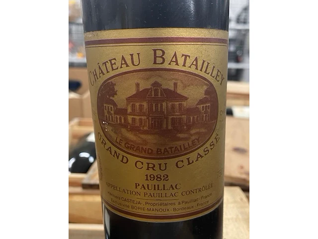 4 flessen château batailley pauillac, 1982 - afbeelding 1 van  2