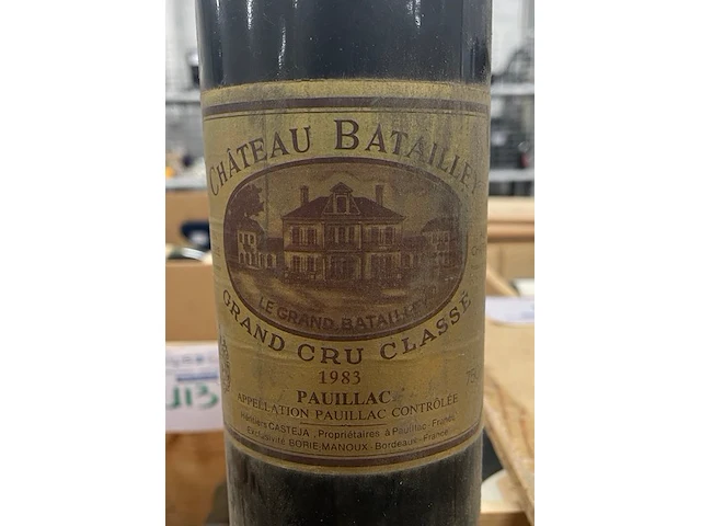 4 flessen château batailley pauillac, 1983 - afbeelding 1 van  2