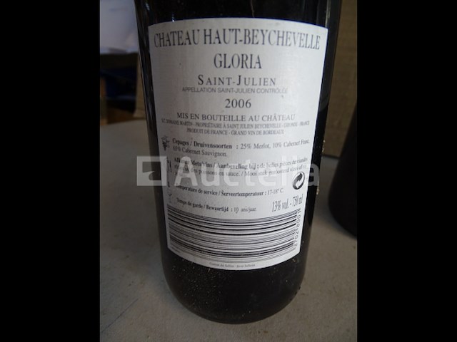 4 flessen château haut-beychevelle gloria saint-julien 2006 - afbeelding 3 van  4