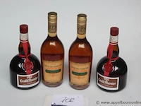 4 flessen diverse cognac