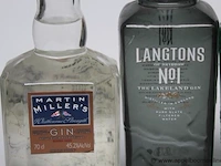 4 flessen diverse gin wo langtons - afbeelding 2 van  3